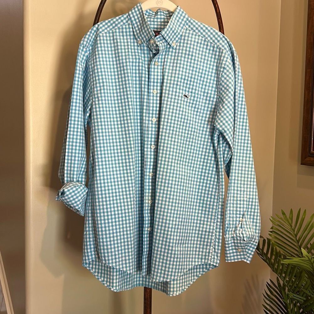 Vineyard Vines Gingham Tucker Shirt M